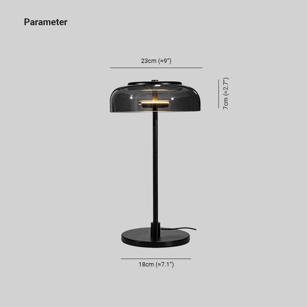 Hailie table lamp dimensions: 23cm width, 7cm height.