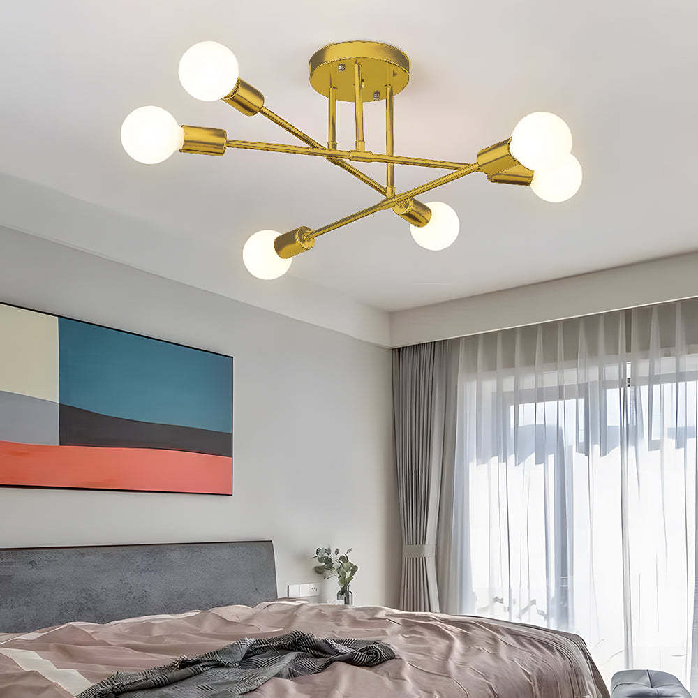 Valentina Modern Chandelier, Gold & Black