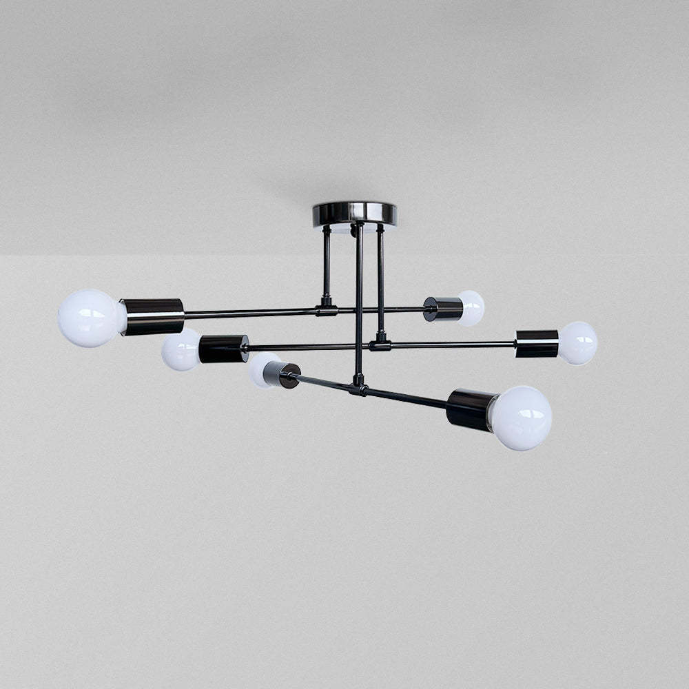Modern Flush Mount Ceiling Light, Gold & Black | Las Sola