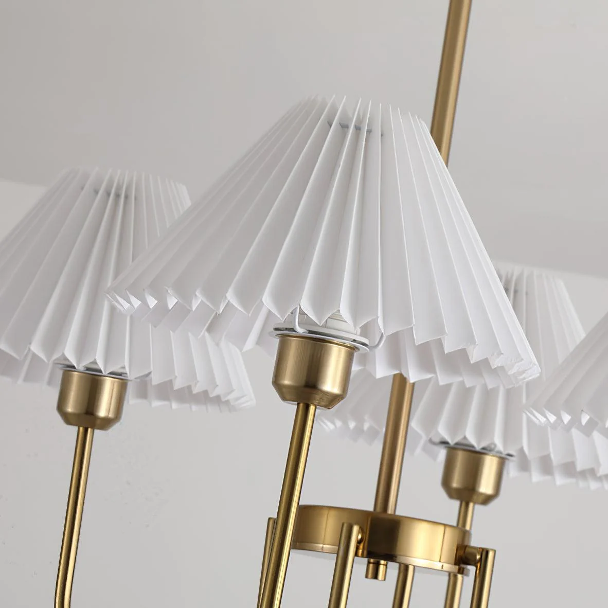 Alessio Gorgeous Pleated Metal Fabric Chandelier Living Room Bedroom