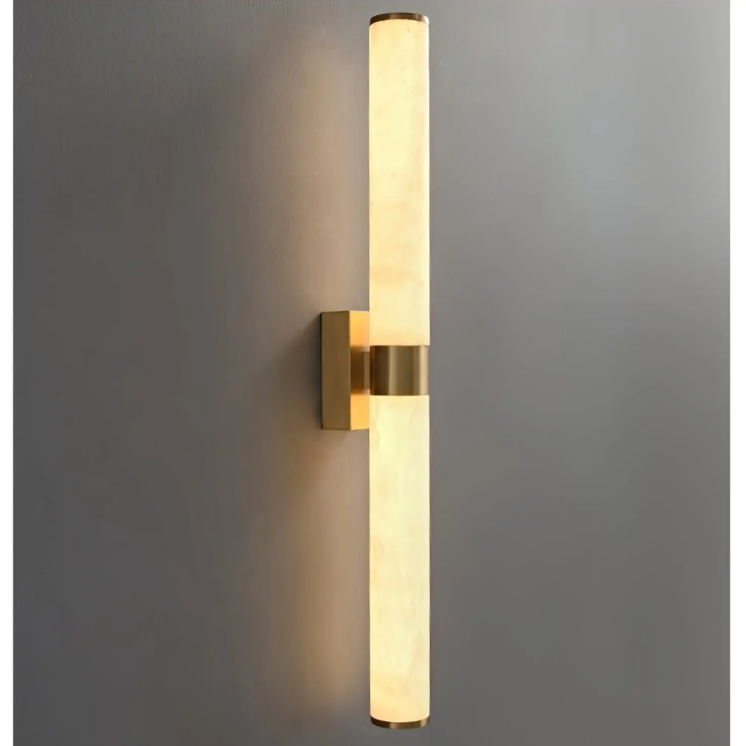 Jade Modern Line Alabaster Brass Wall Light Living Room Bedroom