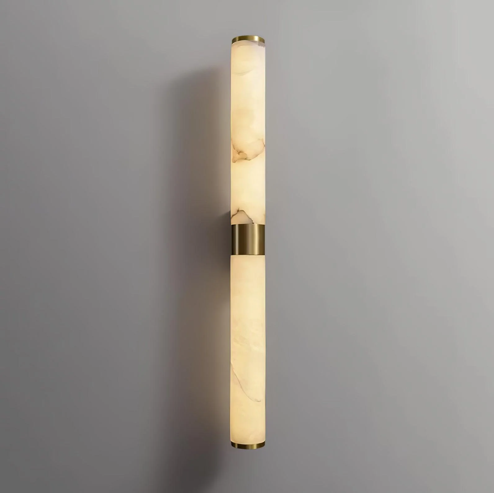 Jade Modern Line Alabaster Brass Wall Light Living Room Bedroom