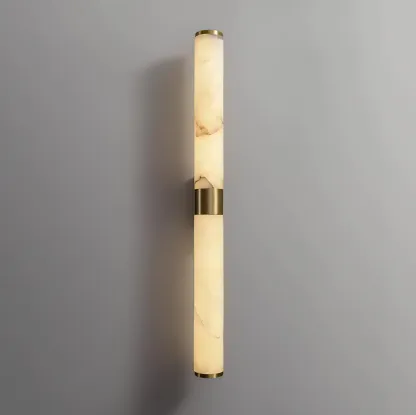 Jade Modern Line Alabaster Brass Wall Light Living Room Bedroom