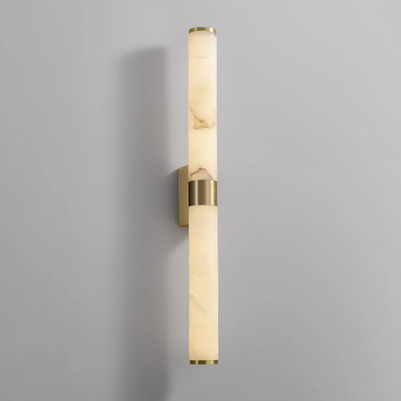 Jade Modern Line Alabaster Brass Wall Light Living Room Bedroom