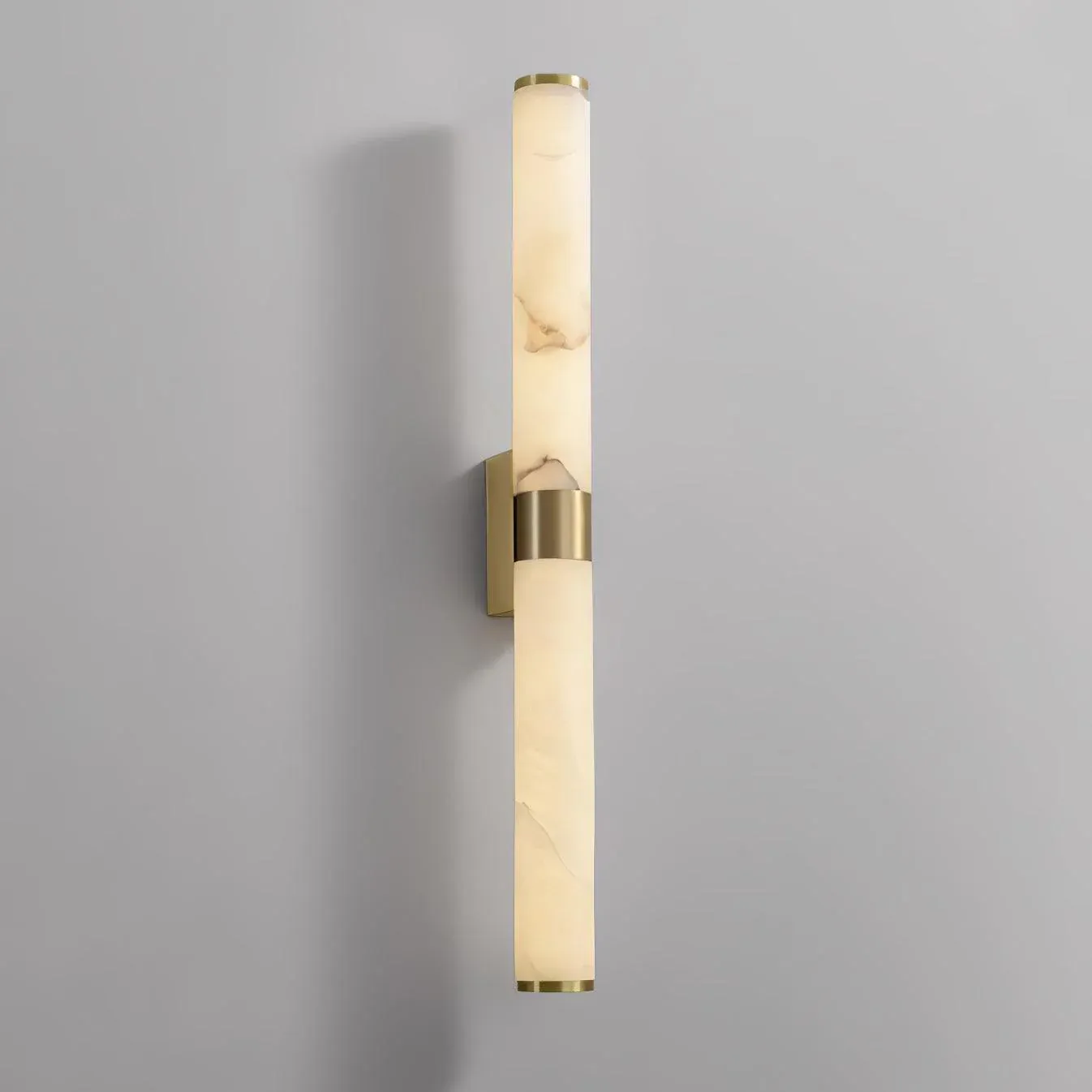 Jade Modern Line Alabaster Brass Wall Light Living Room Bedroom