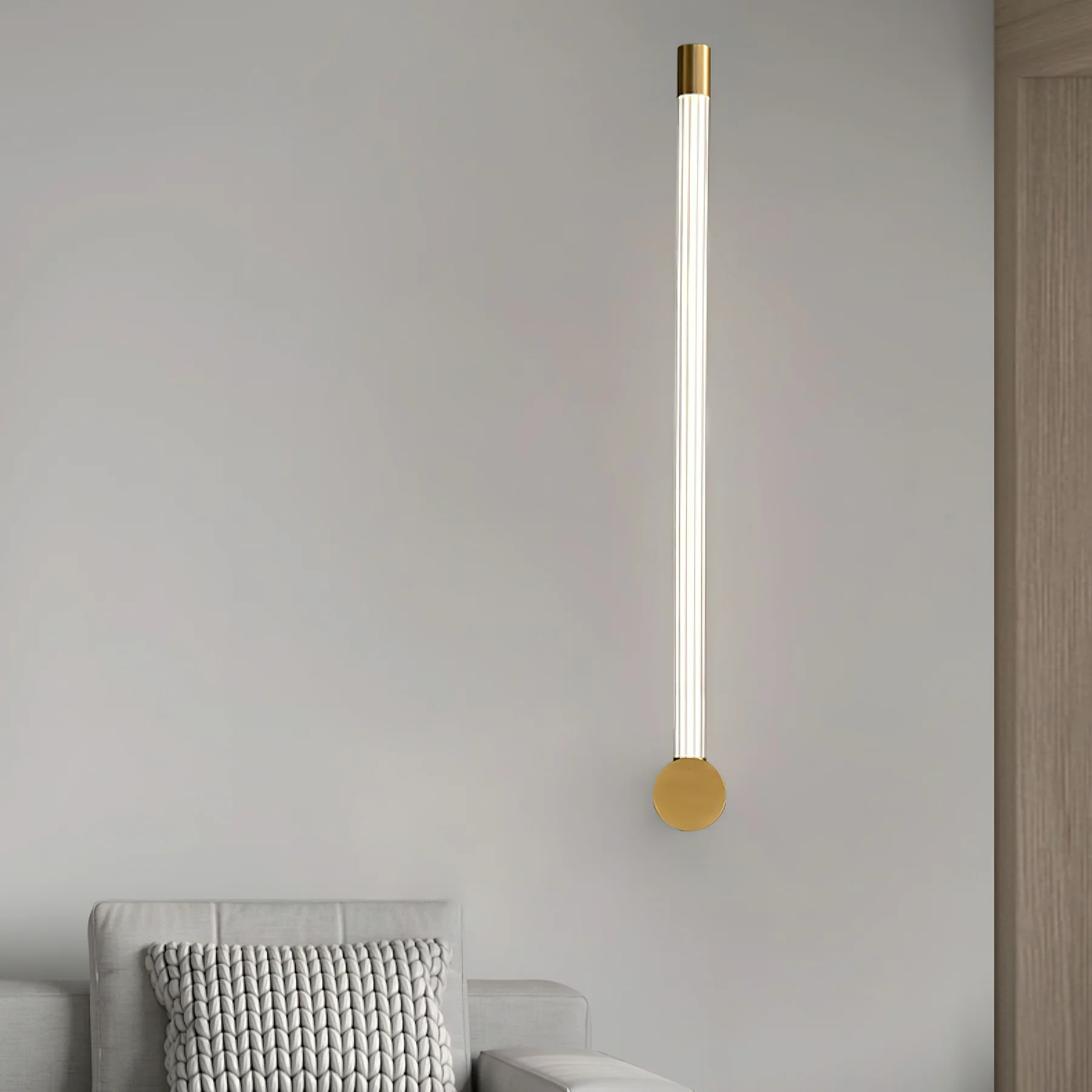 Edge Modern Linear Metal Acrylic Wall Light Bedroom Living Room