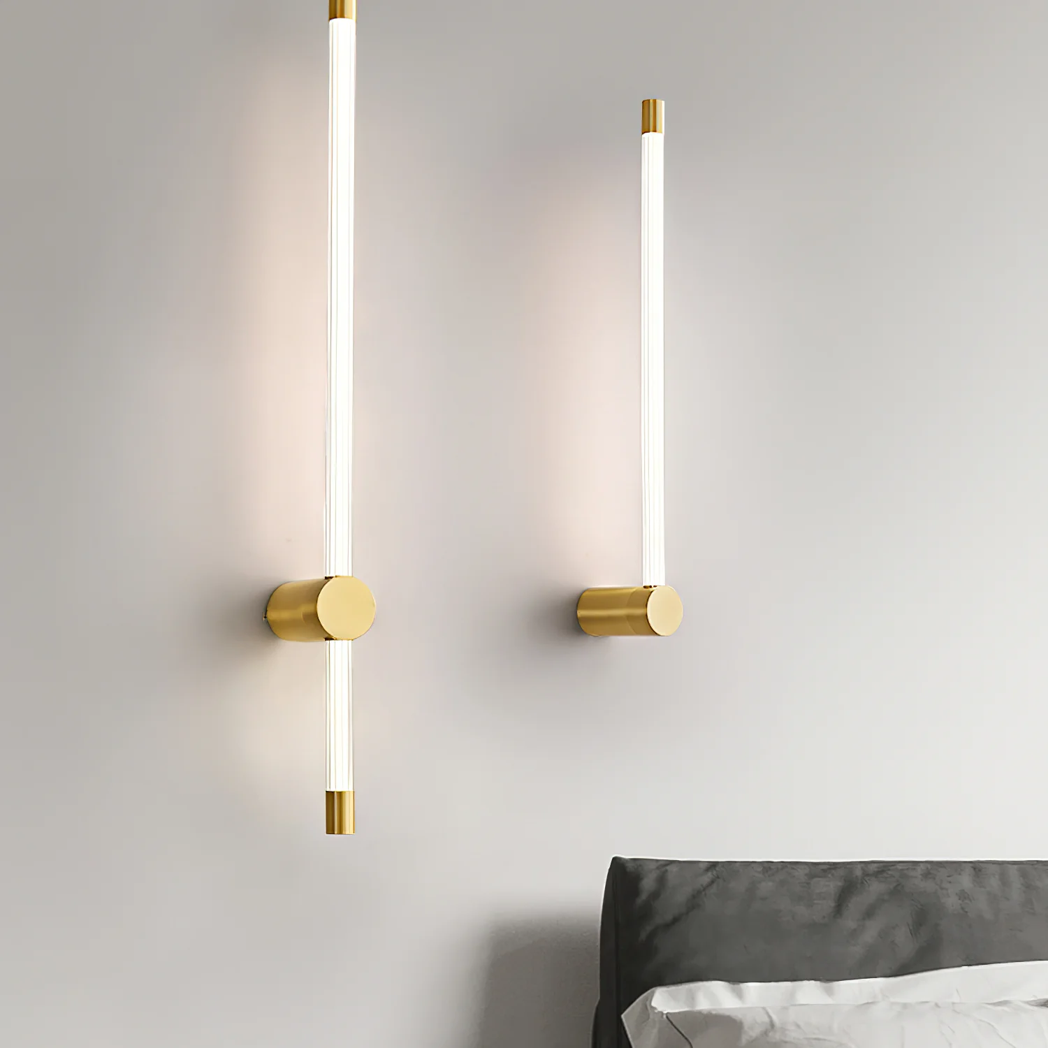 Edge Modern Linear Metal Acrylic Wall Light Bedroom Living Room