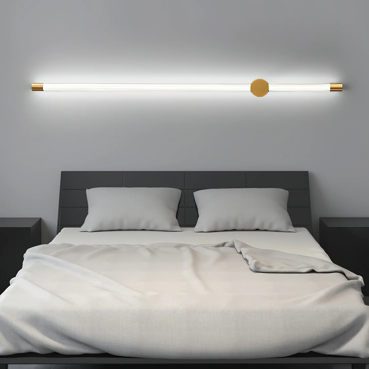 Edge Modern Linear Metal Acrylic Wall Light Bedroom Living Room