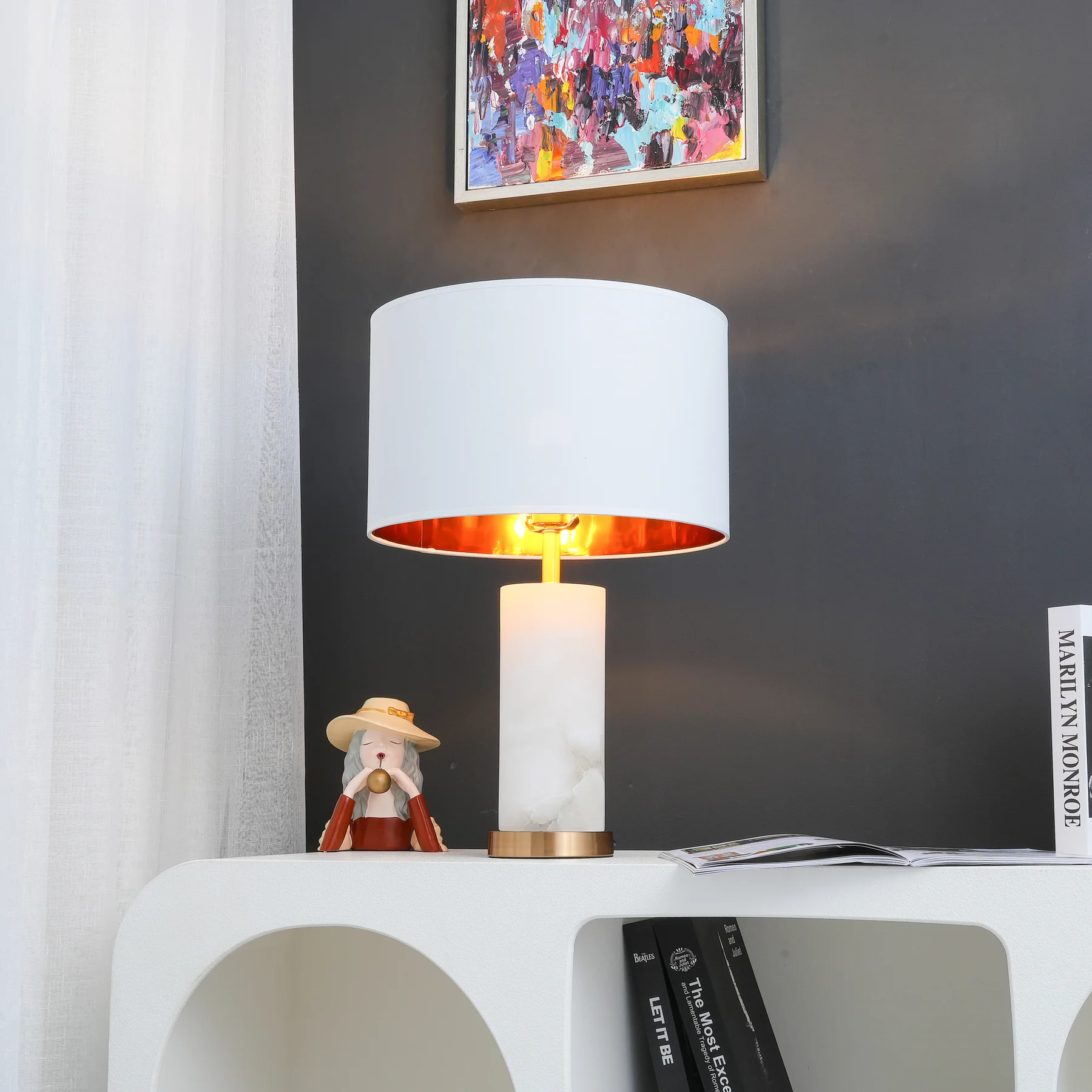Jade Modern Table Lamp Scene Living Room Bedroom