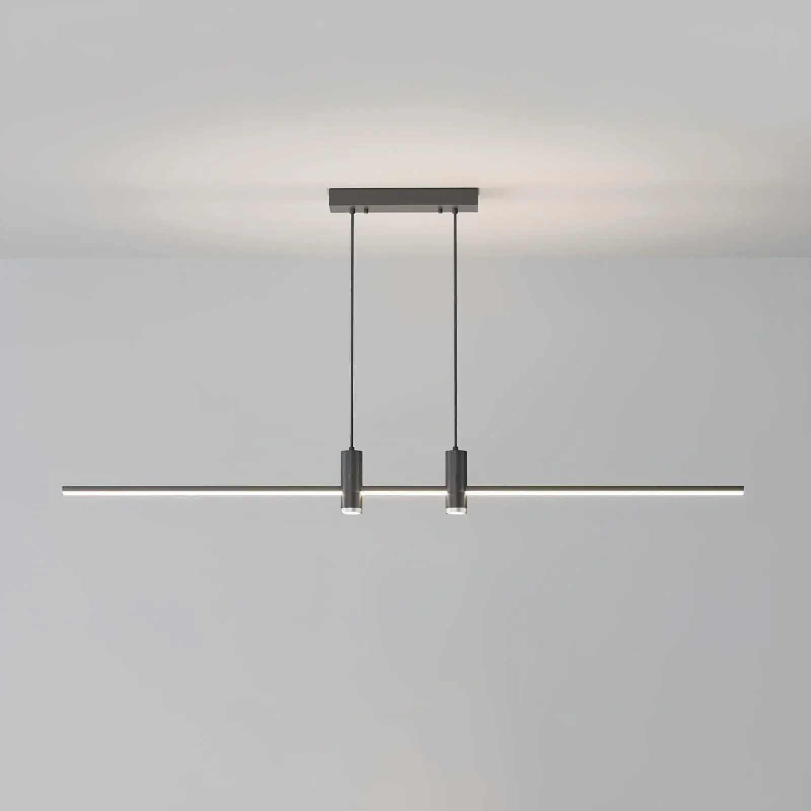 Edge Modern Unusual Long Metal Pendant Light Dining Living Room
