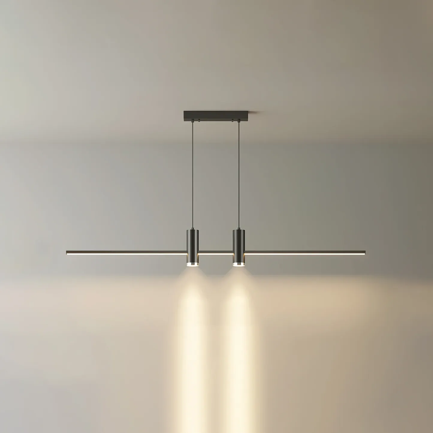 Edge Modern Unusual Long Metal Pendant Light Dining Living Room