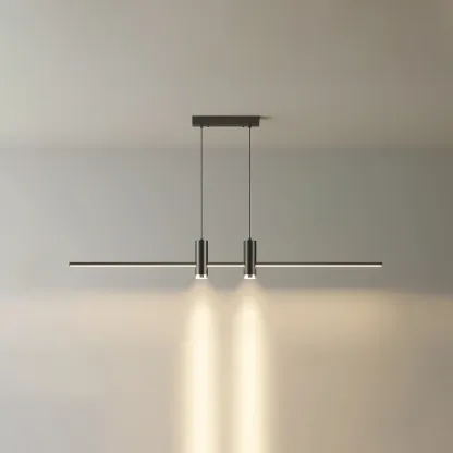 Edge Modern Unusual Long Metal Pendant Light Dining Living Room