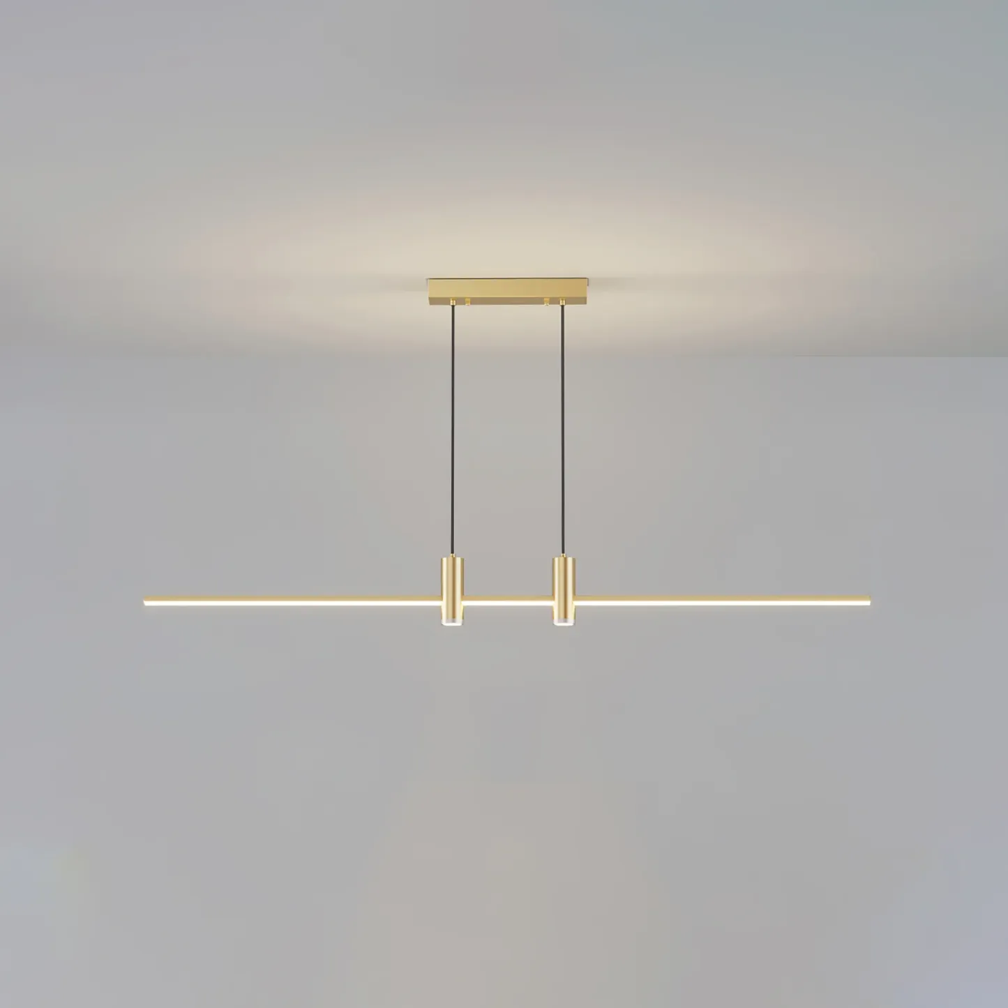 Edge Modern Unusual Long Metal Pendant Light Dining Living Room