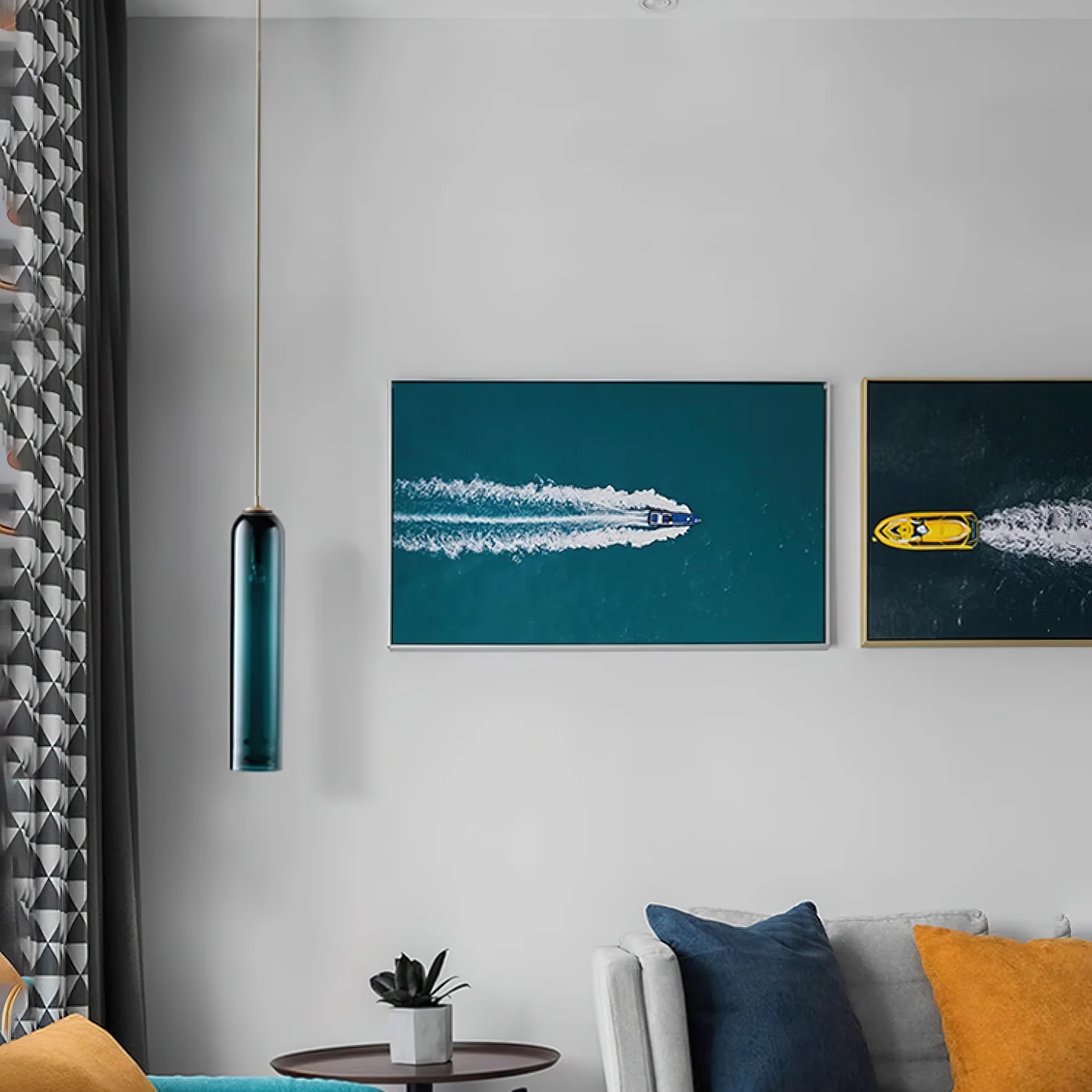 Hailie Minimalism Metal Glass Pendant Light Bedroom Living Room