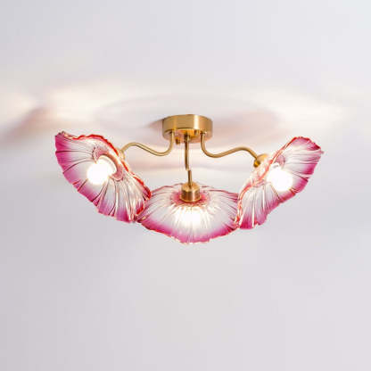 Hailie Modern Flower Ceiling Light Metal Glass Bedroom