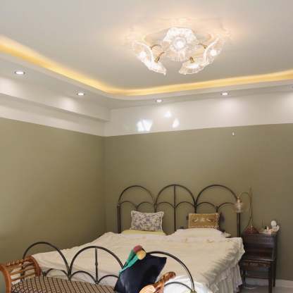 Hailie Modern Flower Ceiling Light Metal Glass Bedroom