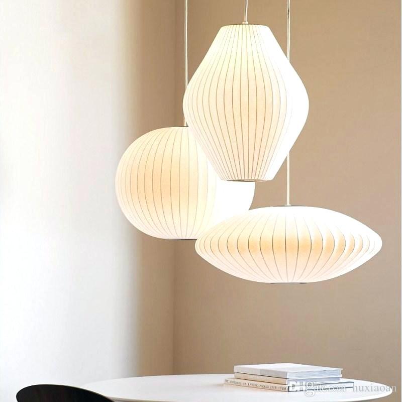 Renée Vintage Artificial White Silk Shade Single Pendant Light