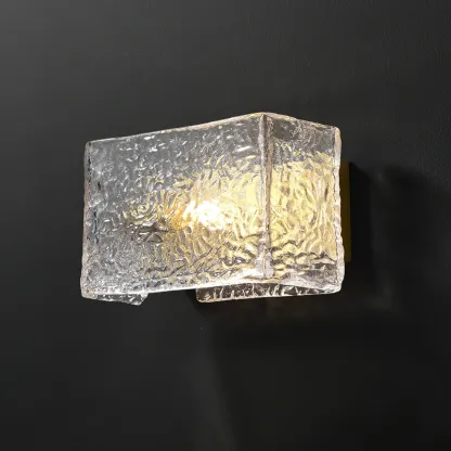 Kristy Modern Glass Brass Wall Lamp Bedroom  Dining Room