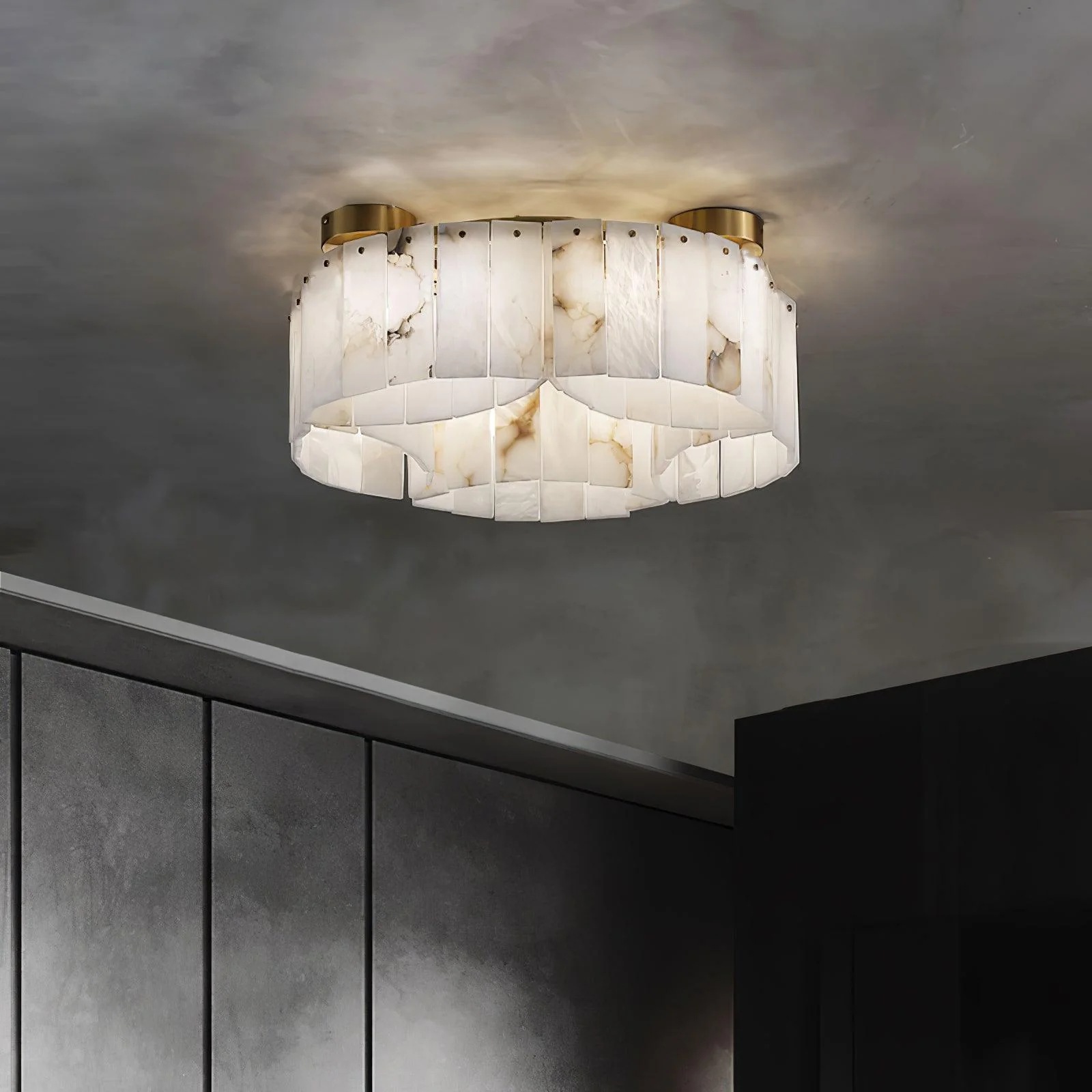Jade Modern Luxury Alabaster Ceiling Light Living Room Dining Room