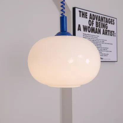 Hailie Cute Round Metal Glass Pendant Light Living Room Dining Room