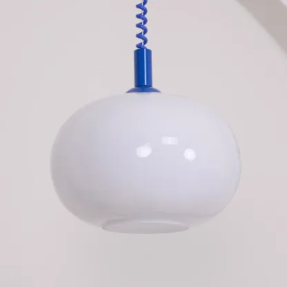 Hailie Cute Round Metal Glass Pendant Light Living Room Dining Room