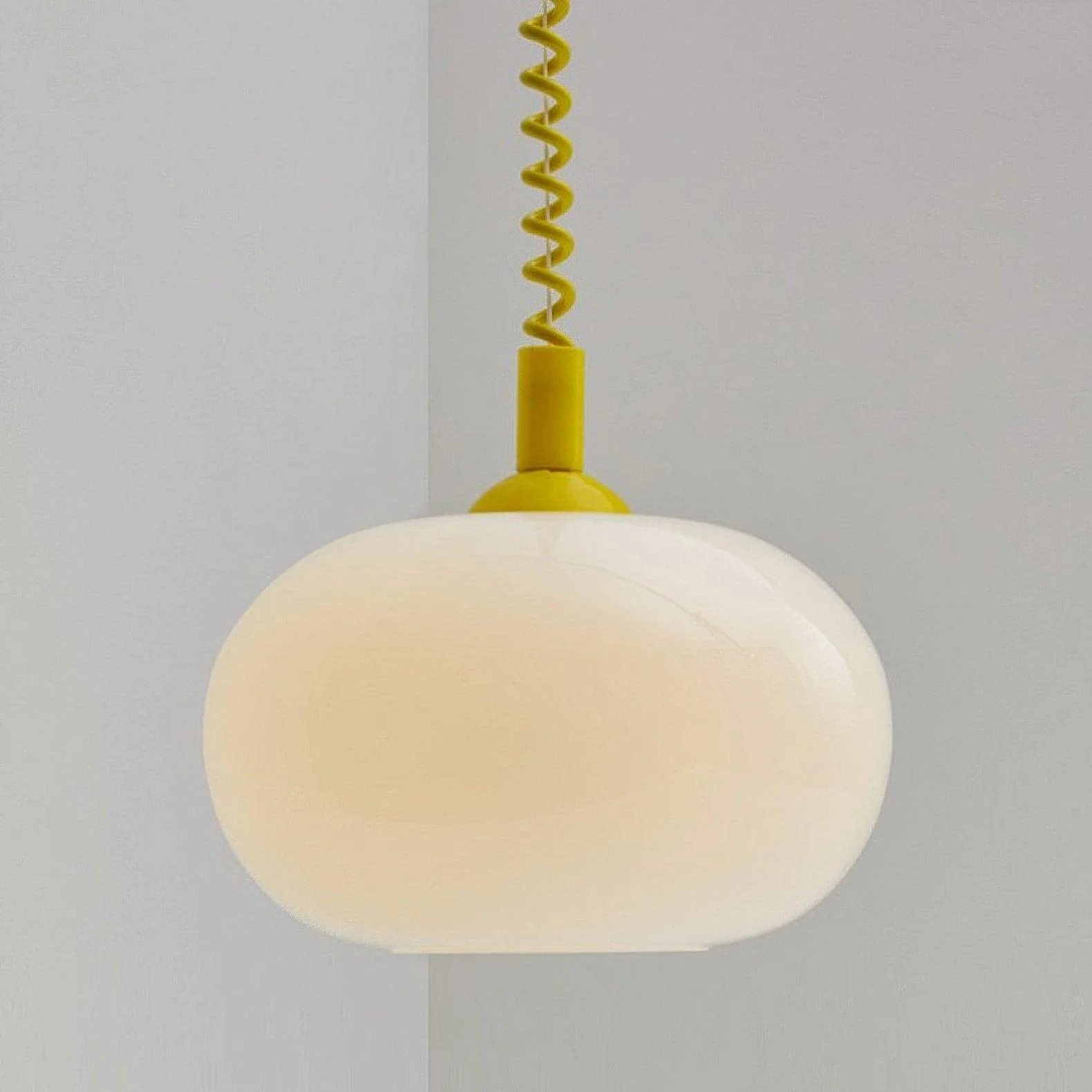 Hailie Cute Round Metal Glass Pendant Light Living Room Dining Room