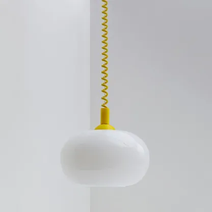 Hailie Minimalism Round Metal Glass Pendant Light Living Room Dining Room