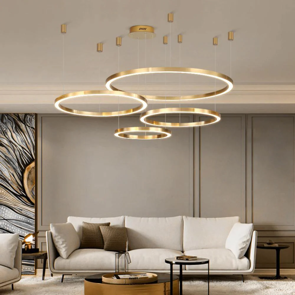 Arisha Modern Unusual Metal Acrylic Pendant Light Dining Room Living Room