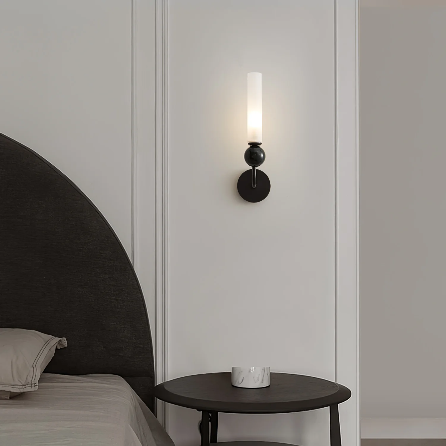 Edge Modern Marble Brass Acrylic Vertical Wall Lamp Living Room Bedroom