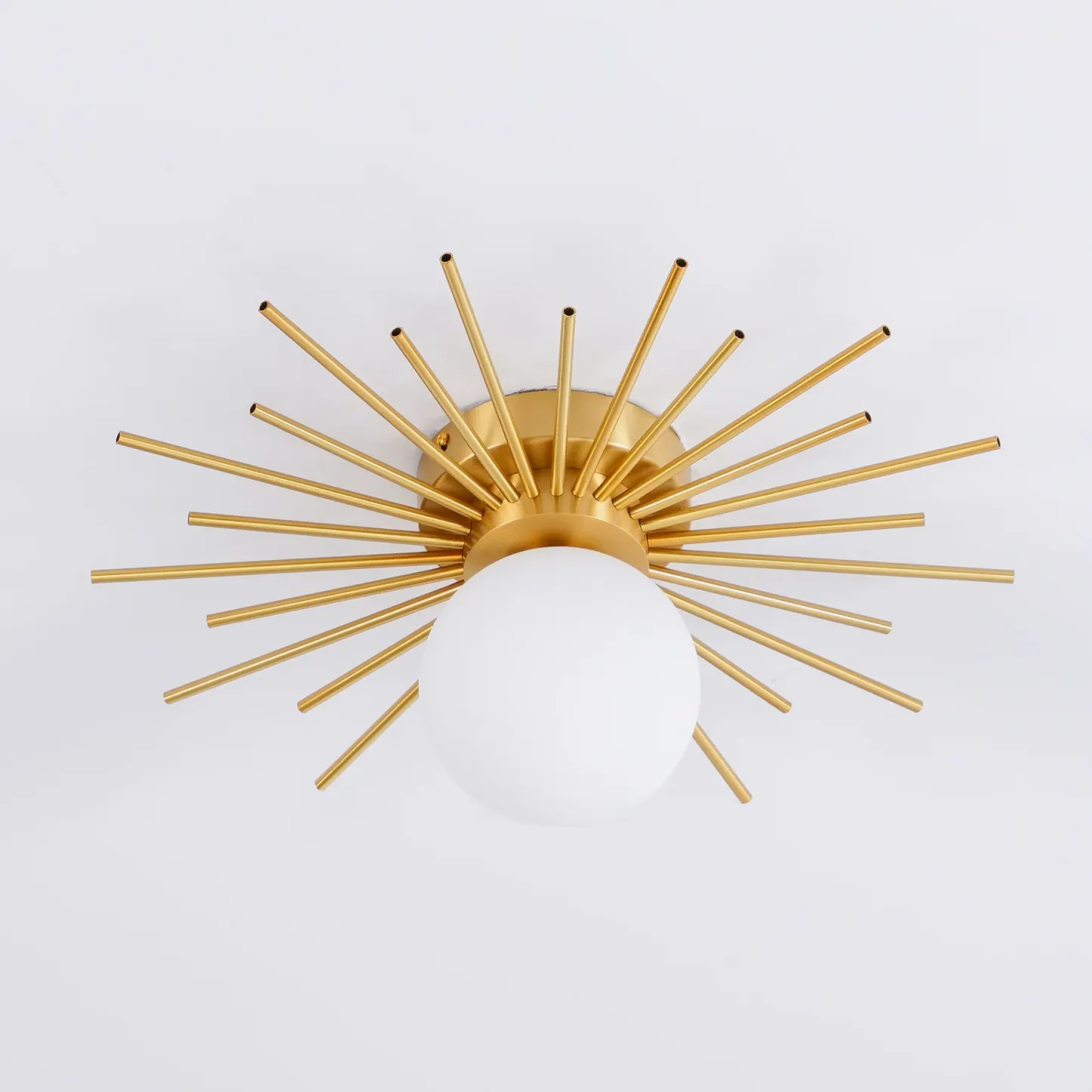 Lowry Vintage Classical Sun Brass Ceiling Light Bedroom Hallway