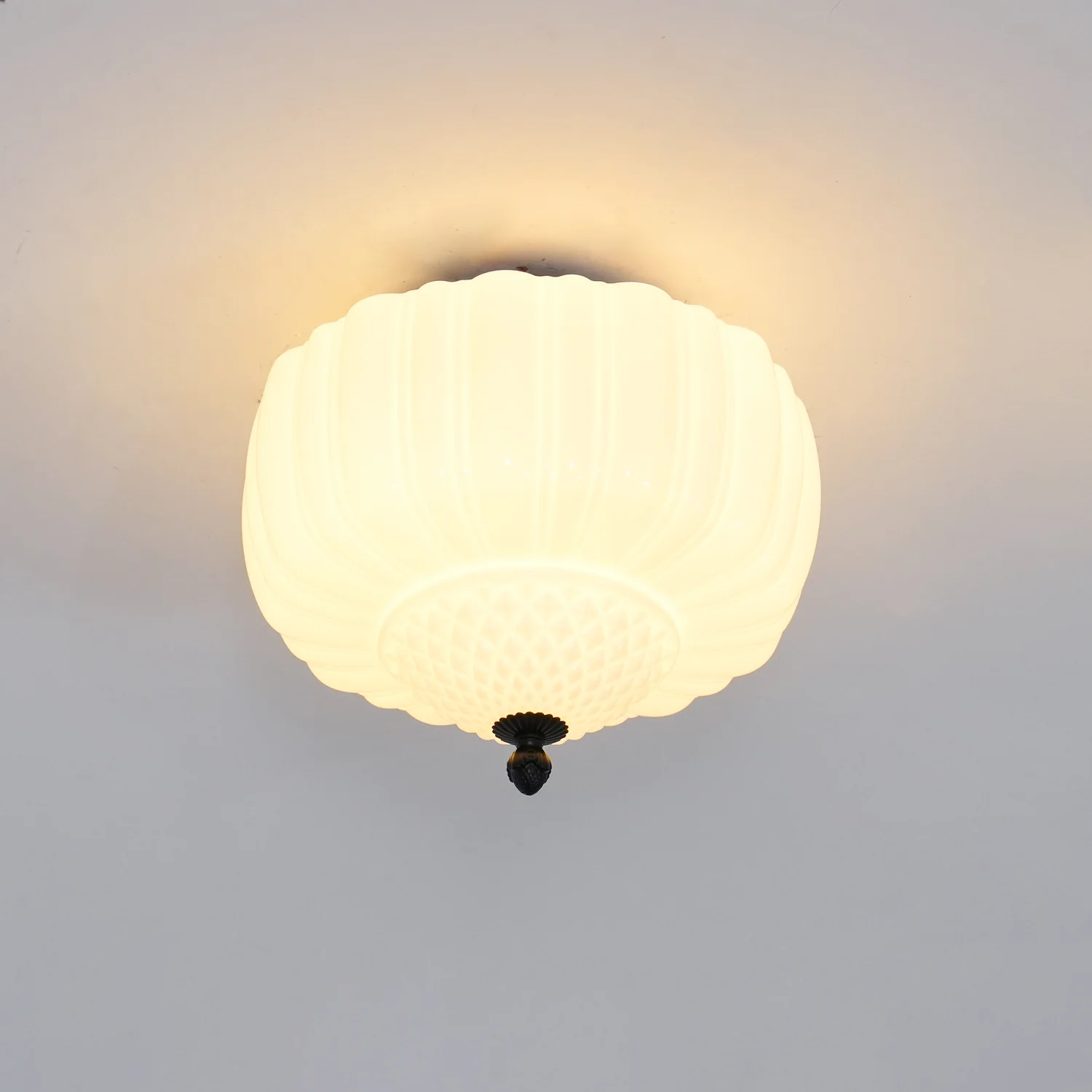 Quinn Vintage Metal Glass Ceiling Light Living Room Bedroom