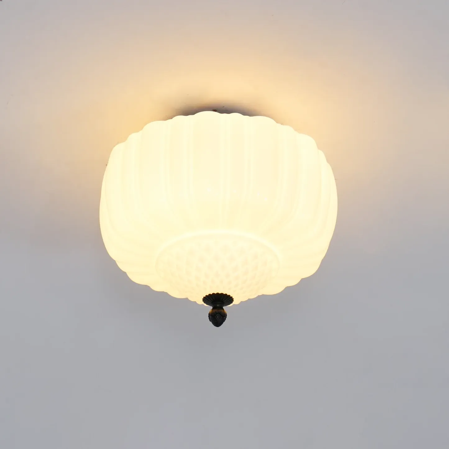 Quinn Vintage Metal Glass Ceiling Light Living Room Bedroom
