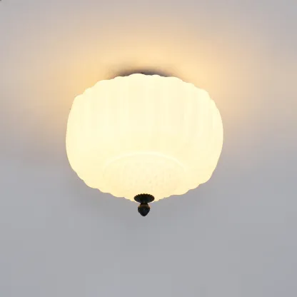 Quinn Vintage Metal Glass Ceiling Light Living Room Bedroom