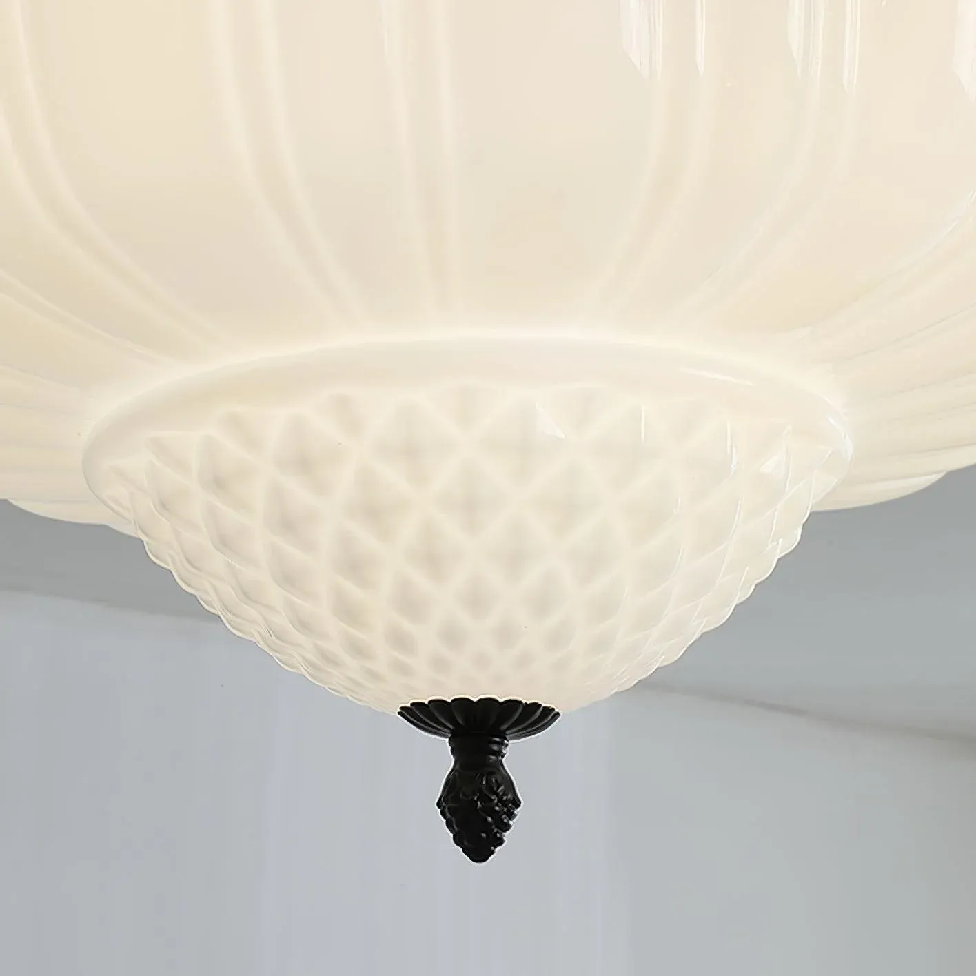 Quinn Vintage Metal Glass Ceiling Light Living Room Bedroom