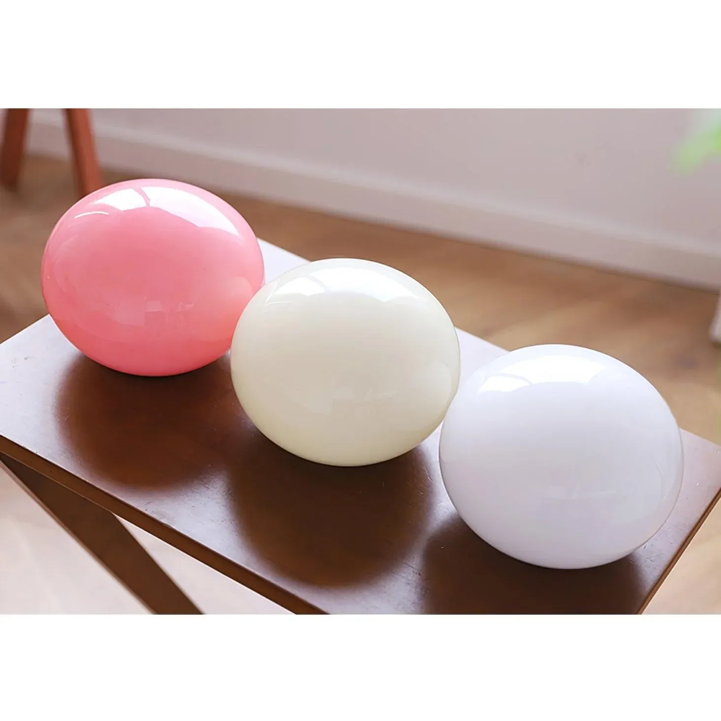 Elif Modern Marshmallow Round Glass Wall Light Shades Bedroom Hallway