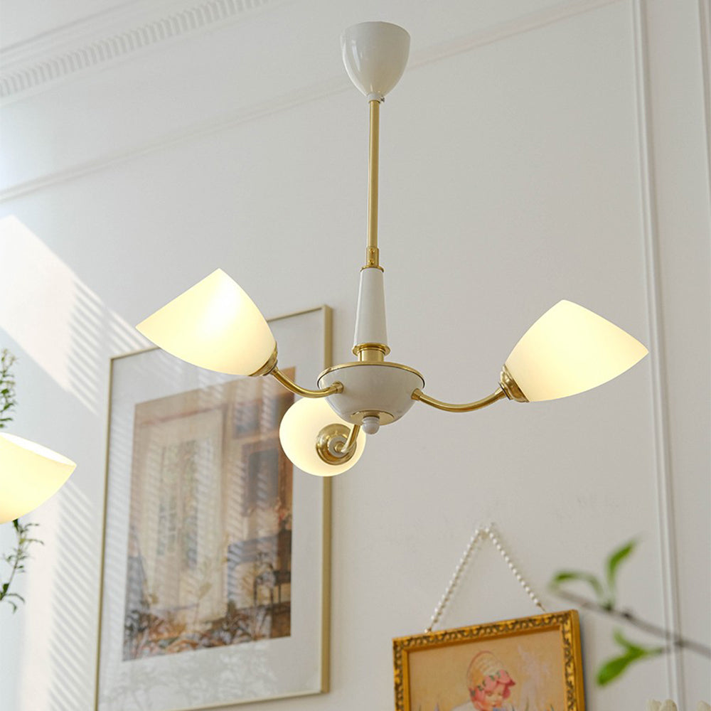 Lily Medieval Simple Chandelier Glass Metal Dining Room