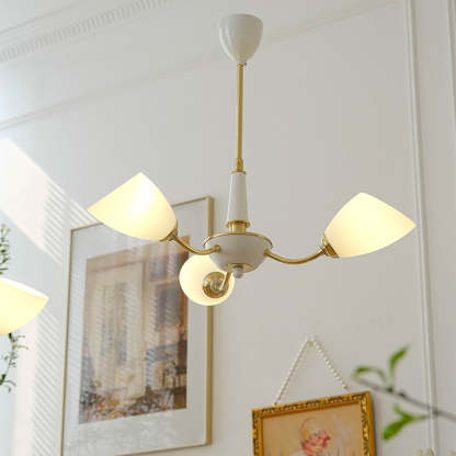 Lily Medieval Simple Chandelier Glass Metal Dining Room
