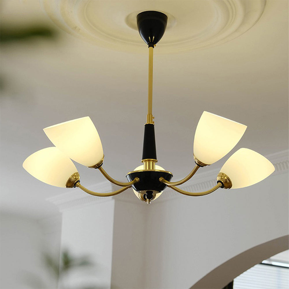 Lily Medieval Simple Chandelier Glass Metal Dining Room