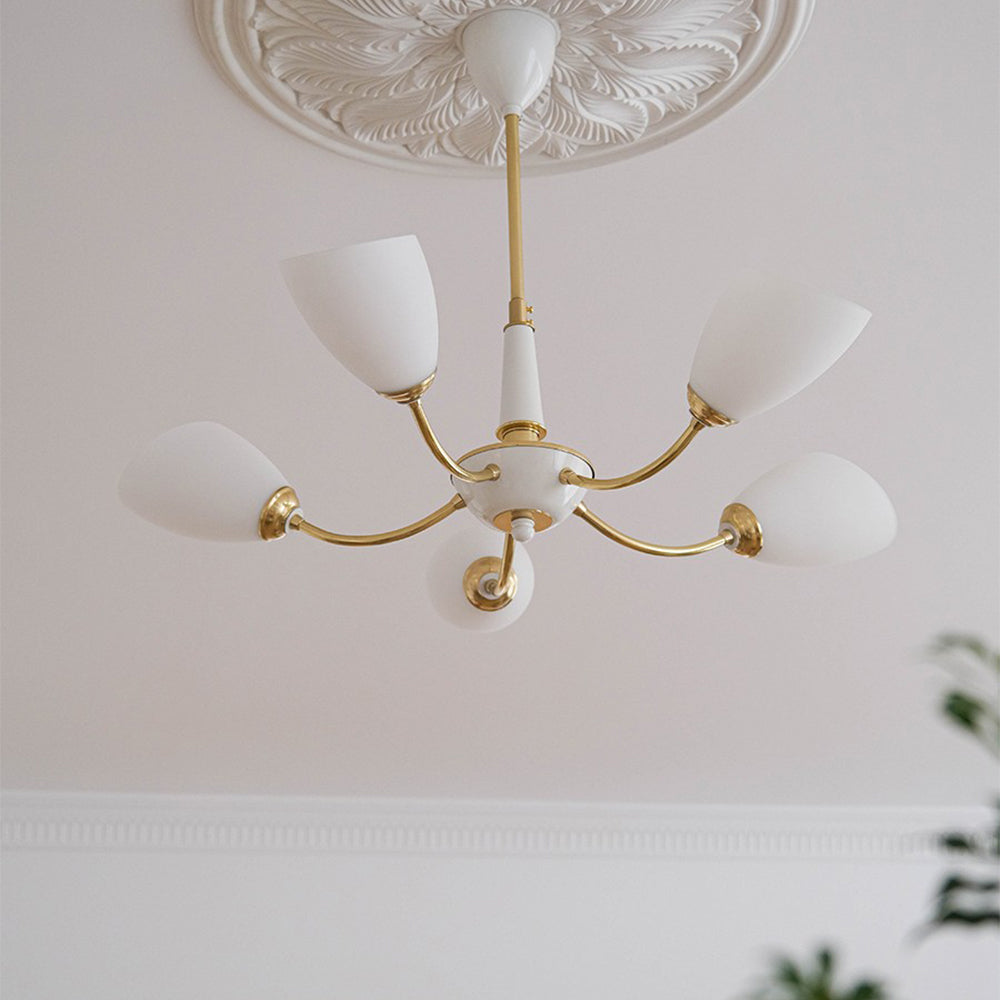 Lily Medieval Simple Chandelier Glass Metal Dining Room