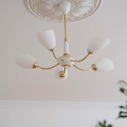 Lily Medieval Simple Chandelier Glass Metal Dining Room