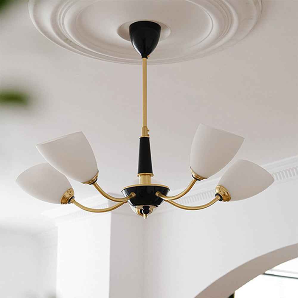 Lily Medieval Simple Chandelier Glass Metal Dining Room