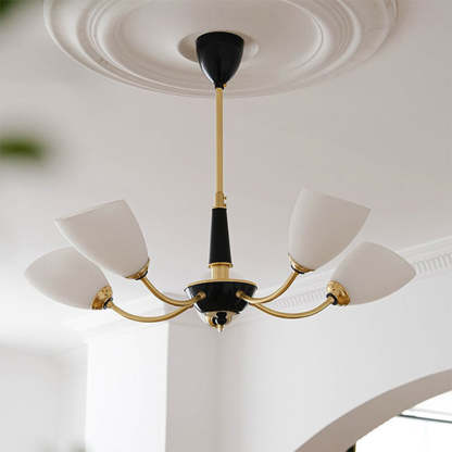 Lily Medieval Simple Chandelier Glass Metal Dining Room