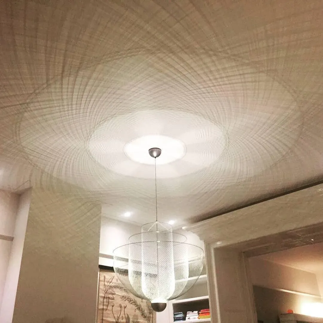 Alessio Unusual Metal Chrome Gold Pendant Light Bedroom Living Room