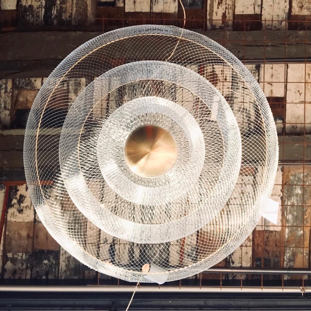 Alessio Unusual Metal Chrome Gold Pendant Light Bedroom Living Room