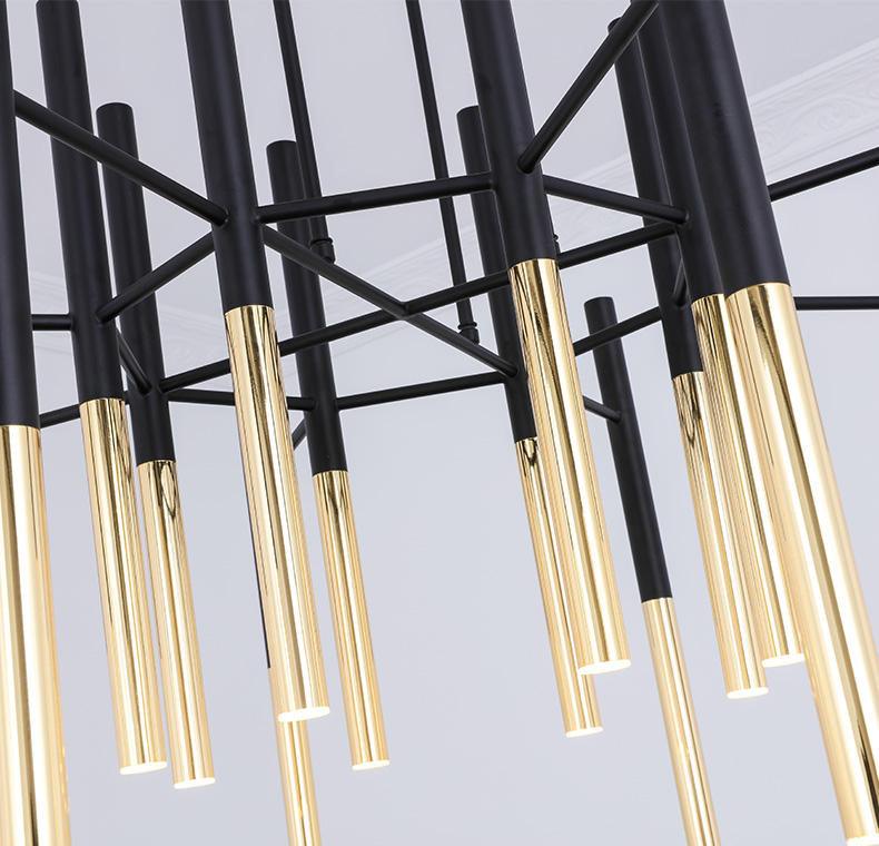Marilyn Modern Tubular Metal Chandelier Living Room Hallway Bedroom