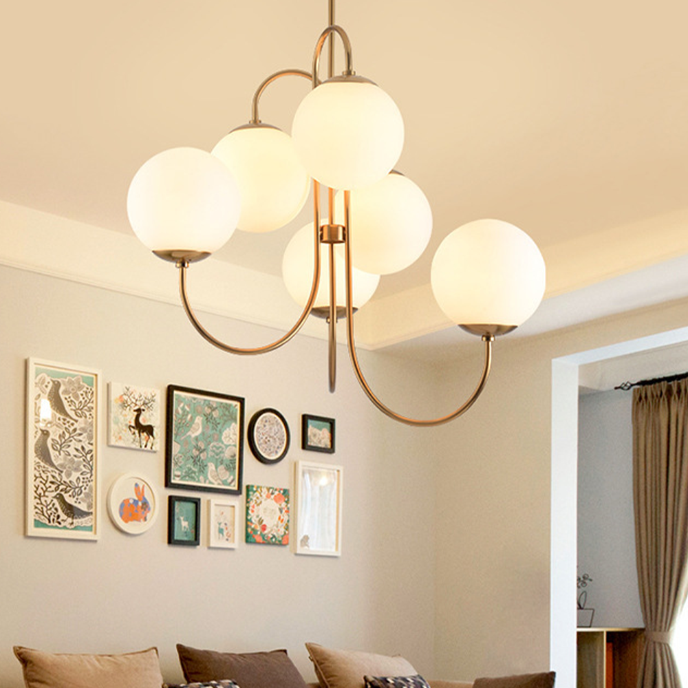 Valentina Luxurious LED Chandelier Glass Metal Living Room Bedroom