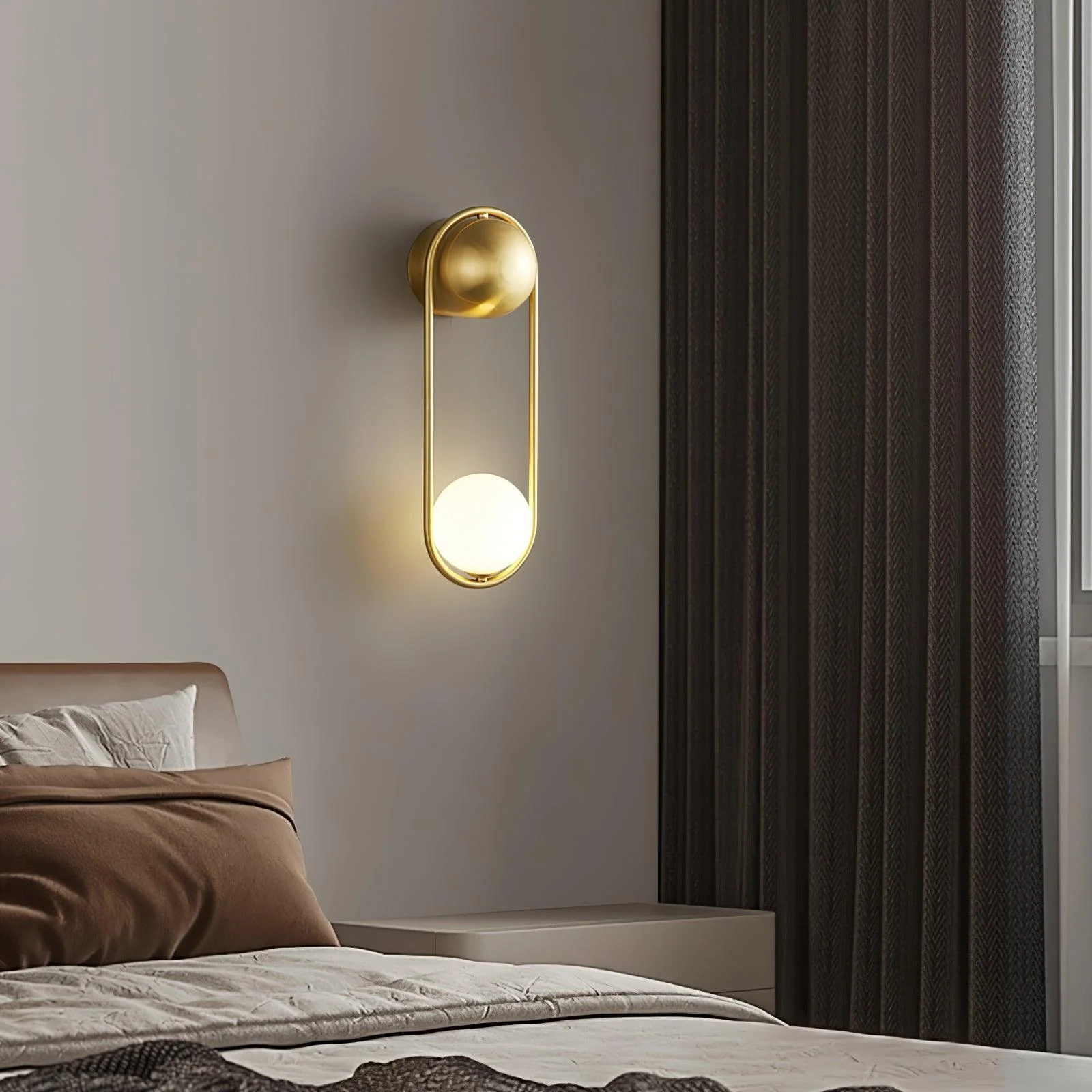 Edge Elegant Fashionable Mental Wall Light Bedroom