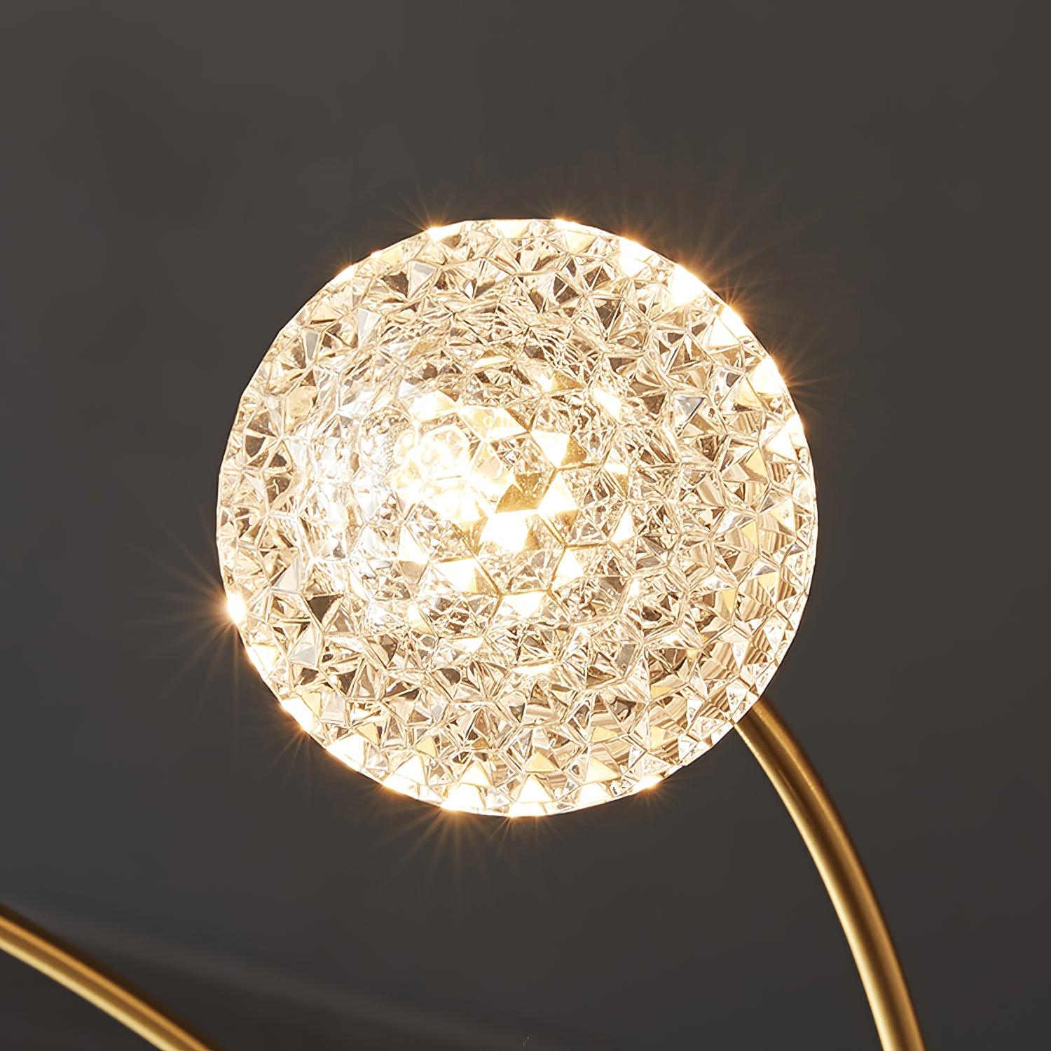 Valentina Classical Brass Glass Chandelier Living Room Dining Room