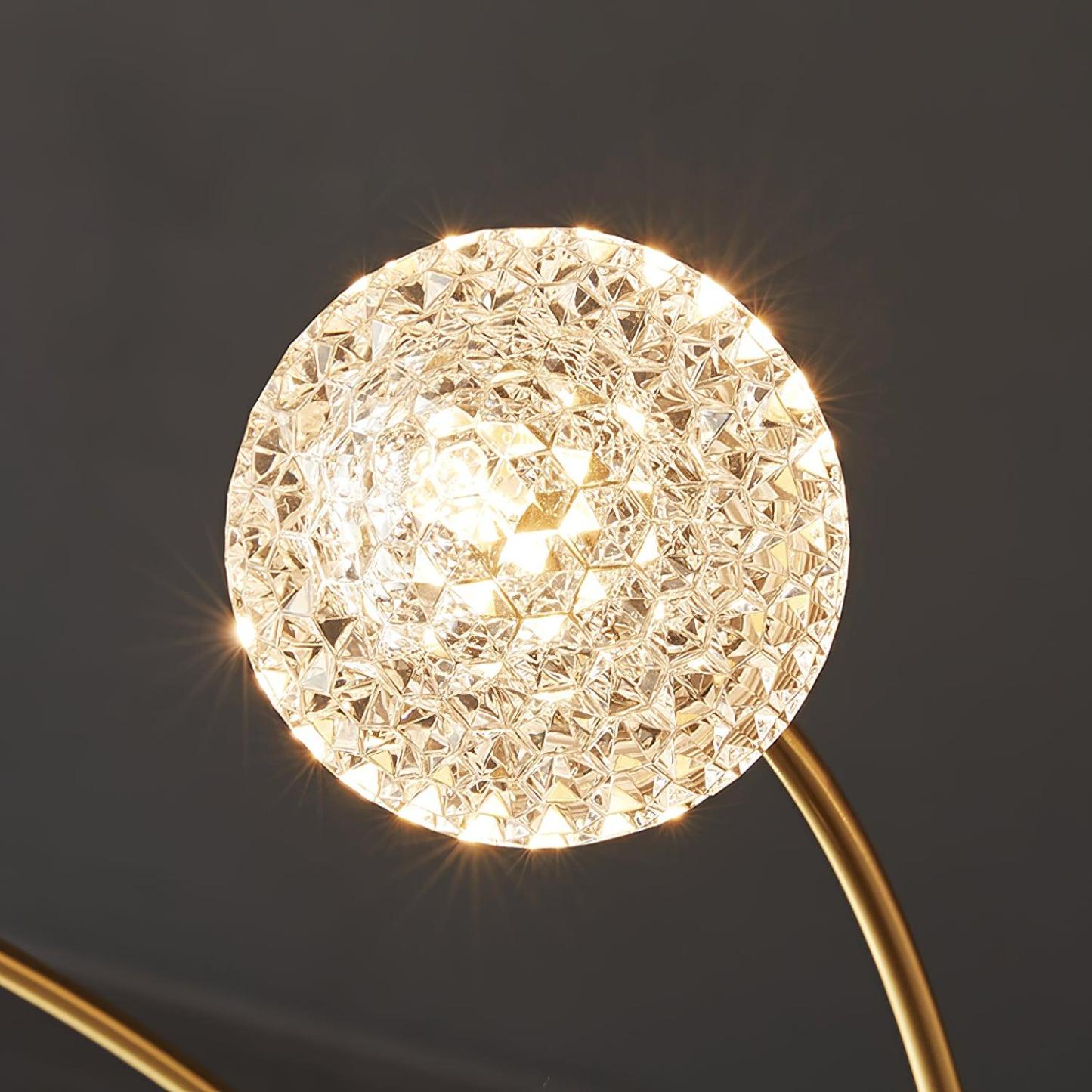 Valentina Classical Brass Glass Chandelier Living Room Dining Room