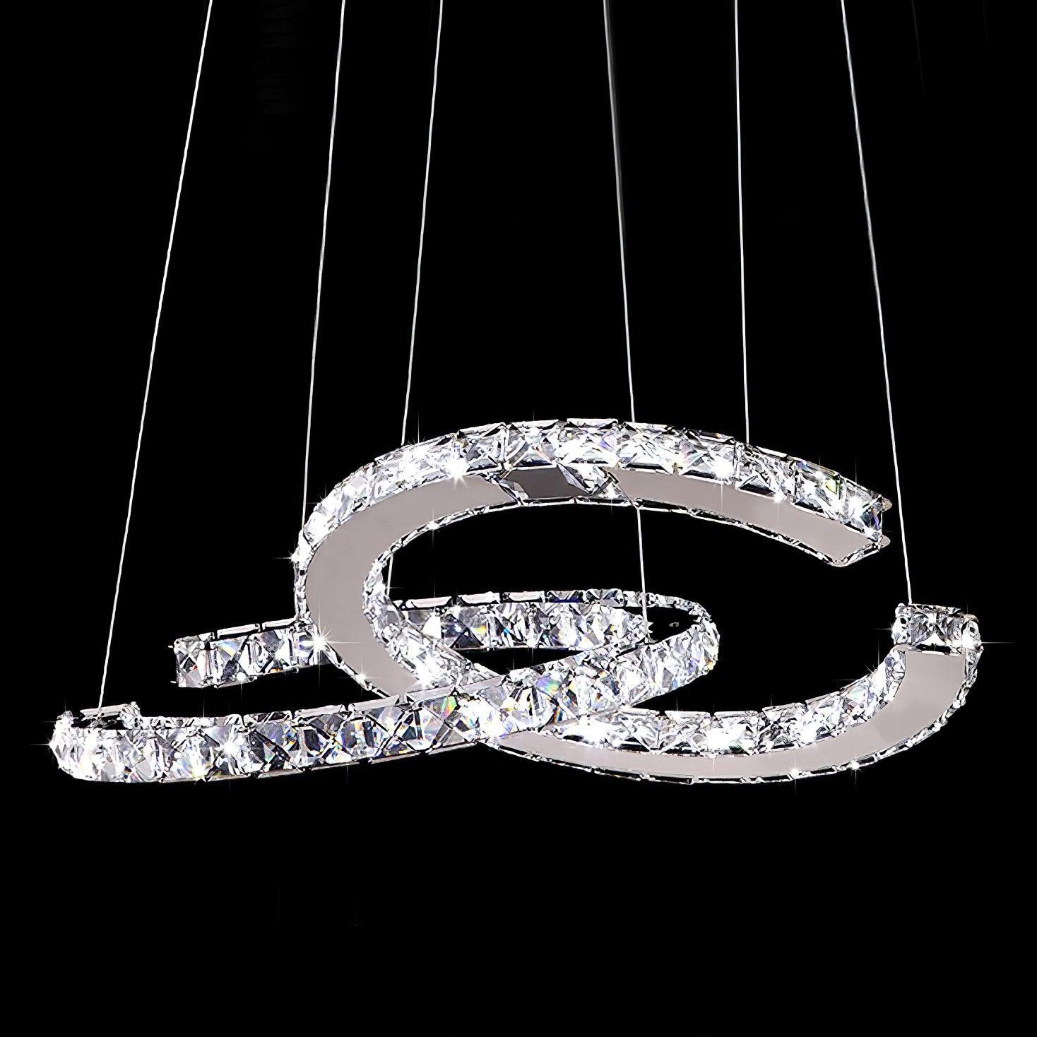 Marilyn Gorgeous Contemporary Metal Crystal Chandelier Living Room Bedroom